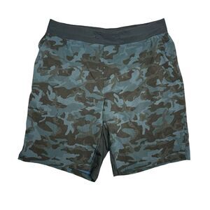 Lululemon  THE 9” Shorts Mens L Gray Camo Gym Stretch Performance Pickleball